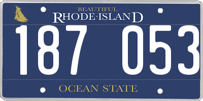 RI license plate 187053