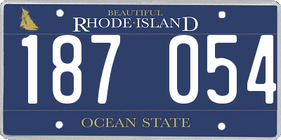RI license plate 187054