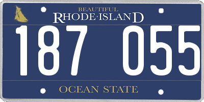 RI license plate 187055
