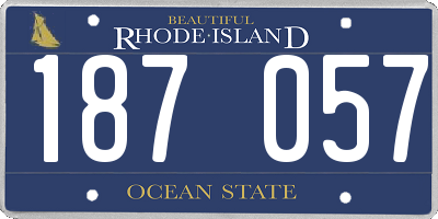 RI license plate 187057