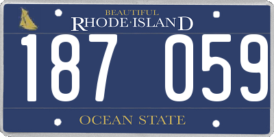 RI license plate 187059