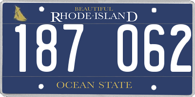 RI license plate 187062