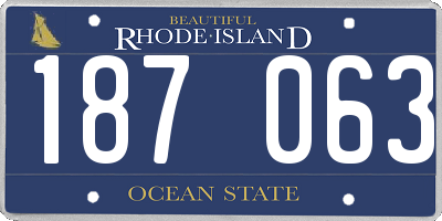 RI license plate 187063