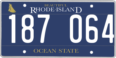 RI license plate 187064