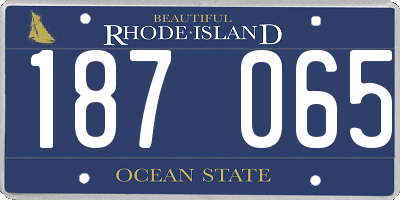 RI license plate 187065