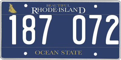 RI license plate 187072