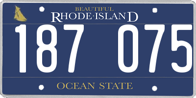 RI license plate 187075