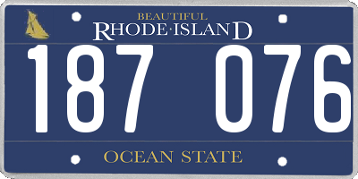 RI license plate 187076