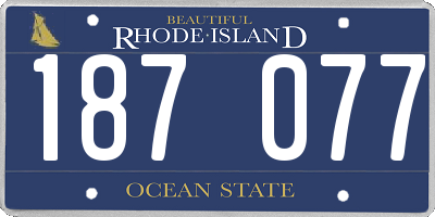 RI license plate 187077