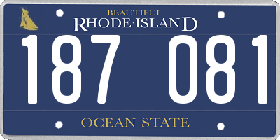 RI license plate 187081