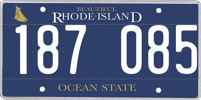 RI license plate 187085
