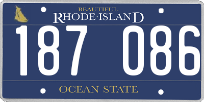 RI license plate 187086