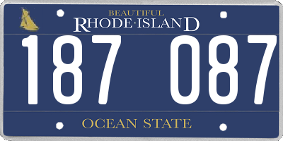 RI license plate 187087