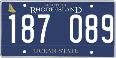 RI license plate 187089