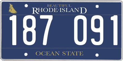 RI license plate 187091