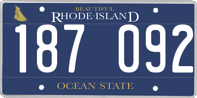 RI license plate 187092