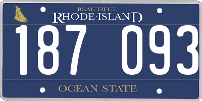 RI license plate 187093