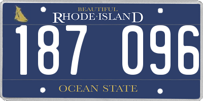 RI license plate 187096