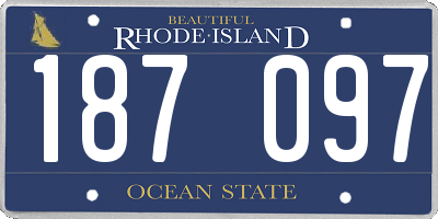 RI license plate 187097