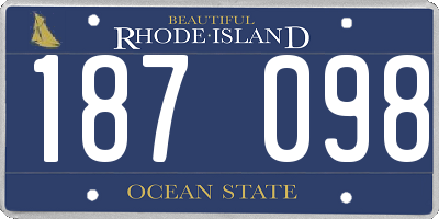 RI license plate 187098