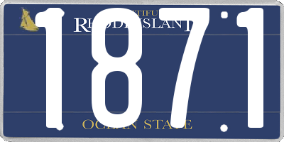 RI license plate 1871