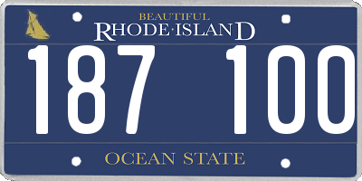 RI license plate 187100