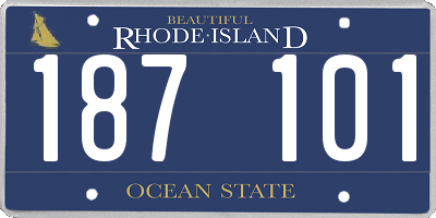 RI license plate 187101