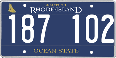 RI license plate 187102