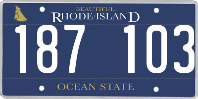 RI license plate 187103