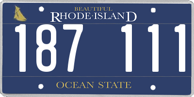 RI license plate 187111