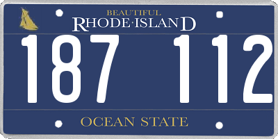 RI license plate 187112