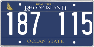 RI license plate 187115