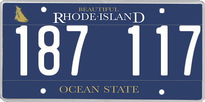 RI license plate 187117