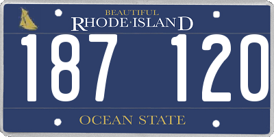 RI license plate 187120