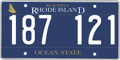 RI license plate 187121