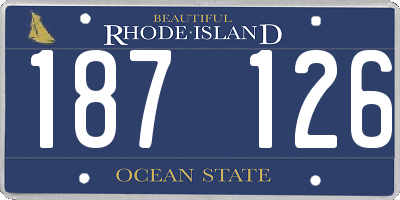 RI license plate 187126