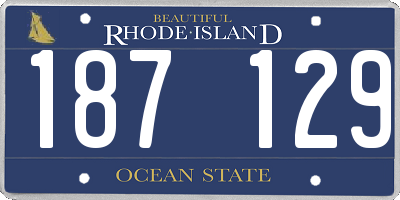 RI license plate 187129