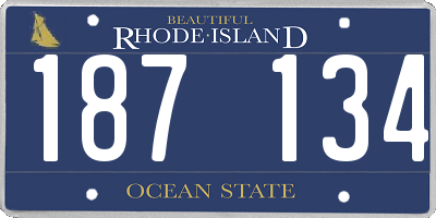RI license plate 187134