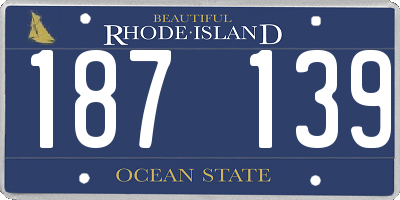 RI license plate 187139