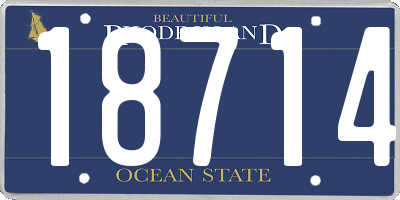 RI license plate 18714