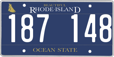 RI license plate 187148