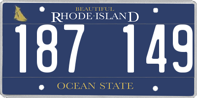 RI license plate 187149