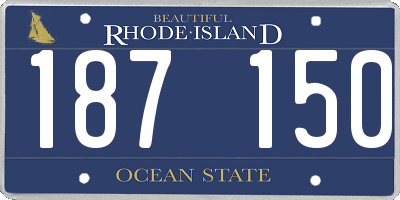 RI license plate 187150
