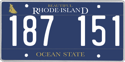RI license plate 187151