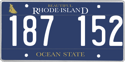 RI license plate 187152