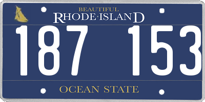 RI license plate 187153