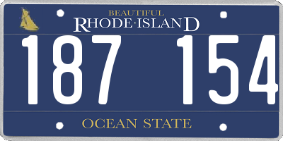RI license plate 187154