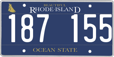 RI license plate 187155