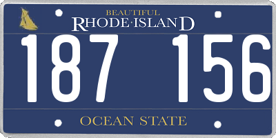 RI license plate 187156