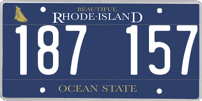 RI license plate 187157